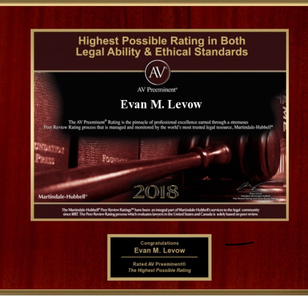 Levow DWI Law Certifications and Awards