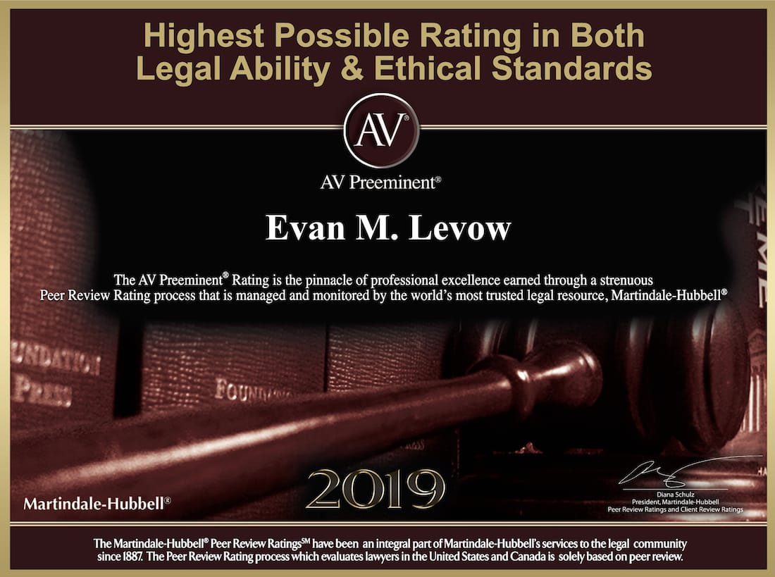 Levow DWI Law Certifications and Awards